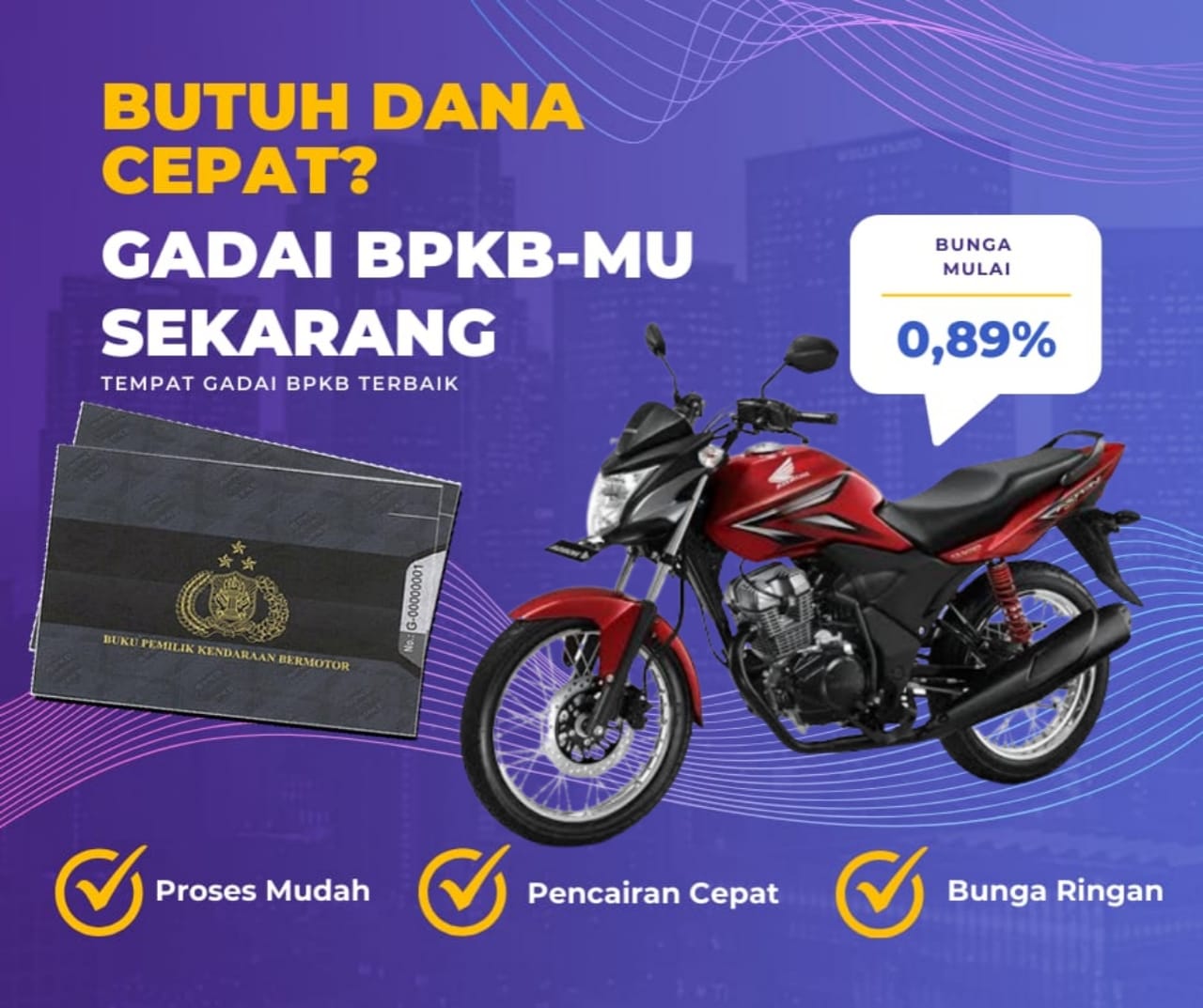 Kredit Jaminan Bpkb Motor Honda Verza 150 Sw Dapat Dana Berapa? Seperti Ini Simulasinya